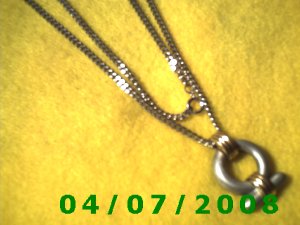 Silver Necklace w/Pendulum     E6016