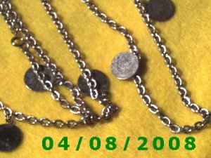 Silver Necklace w/Charms      E6021