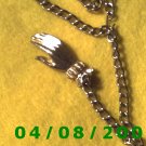 Silver Necklace w/Charms w/Hand     E6022