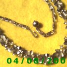Gold Necklace w/Gold Leaves and Rhinestones      E6027