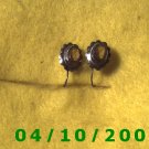 Silver Pierced Earrings w/Pink Stone    Q001