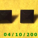 Square Black Pierced Earrings     Q006