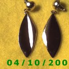 Gold and Black Pierced Earrings     Q010