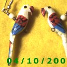 Wooden Parrots Pierced Earrings     Q012
