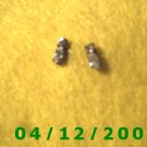  Silver Rhinestones Pierced Earrings     Q1002