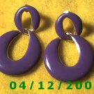 1 1/4 x 2" Gold and Lavender Pierced Earrings     Q1012