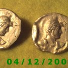 Roman Coin Replica Pierced Earrings     Q1015