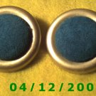 Gold and Blue Pierced Earrings     Q1017