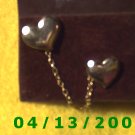 Chain and 2 Hearts Silver Vintage Hat Pins          Q2004