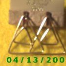  Triangles Gold Filled Pierced Earrings     Q2010