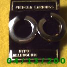  Circle Silver Pierced Earrings     Q2018