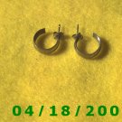 Silver Hoop Pierced Earrings        Q3A003