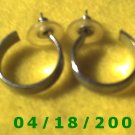 Silver Hoop Pierced Earrings    Q3018