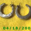 Silver Hoop Pierced Earrings    Q3027