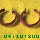 Red Hoop Pierced Earrings    Q3028