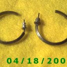 Silver Hoop Pierced Earrings    Q3030