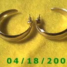 Gold Hoop Pierced Earrings    Q3037