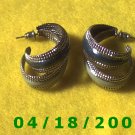 Silver Hoop Pierced Earrings    Q3032