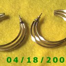 Silver Hoop Pierced Earrings    Q3034
