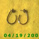 Gold Hoop Pierced Earrings    Q3044