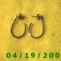 Gold Hoop Pierced Earrings    Q3044