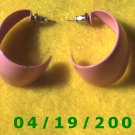 Pink Hoop Pierced Earrings    Q3049