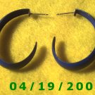Blue Hoop Pierced Earrings    Q3051