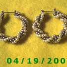 Bead Hoop Pierced Earrings    Q3052