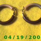 Two-Tone Hoop Pierced Earrings    Q3053