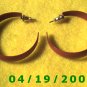 Red Hoop Pierced Earrings    Q3055