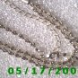 16.5" Silver Necklace, Rhinestone 6mm (008)