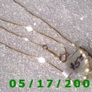 16" Gold Plated Necklace 1mm  signed Napier w/9 pearls (006)