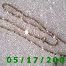 18" Gold over   Silver  .925 necklace 2mm Italy (002)