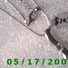 20" Silver Necklace 1.5mm w/charm & Rhinestone (011)