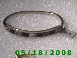 2.5" inside diameter Mexico Silver Bracelet (Roll2 001)