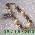  7" Gold Plated Bracelet w/beads (004) (054)