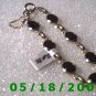 8" Gold Plated Bracelett w/Black Stones (005) (055)
