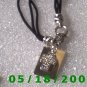 3 Strand Black Nylon Bracelet w/Silver Cross and Rhinestones...Roll2  011