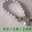 Pearl Bracelet w/Silver Heart    Roll2 012