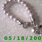 Pearl Bracelet w/Silver Heart    Roll2 012