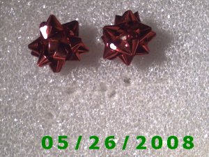 Red Bow Pierced Earrings     C001