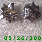 Silver Bow Pierced Earrings     C002
