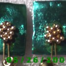 Bead Flower and Bell Pierced Earrings     C007