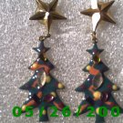 Star and Christmas Tree Pierced Earrings     C009