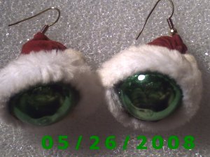 Santa's Hat Pierced Earrings     C016
