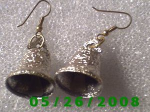 Silver Bell Pierced Earrings     C017