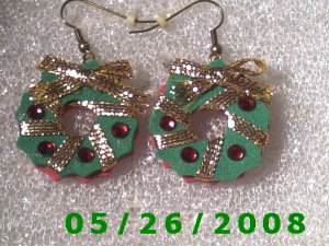 Wreath Pierced Earrings     C019