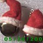 Santa's Hat and Bell Pierced Earrings     C020