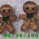 Ginger Bread Man Pierced Earrings     C023