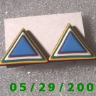 Triangles Clip On Earrings    D037